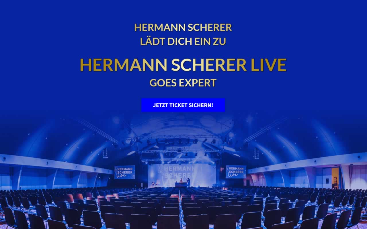 Bühnenprogramm: Hermann Scherer LIVE Goes Expert